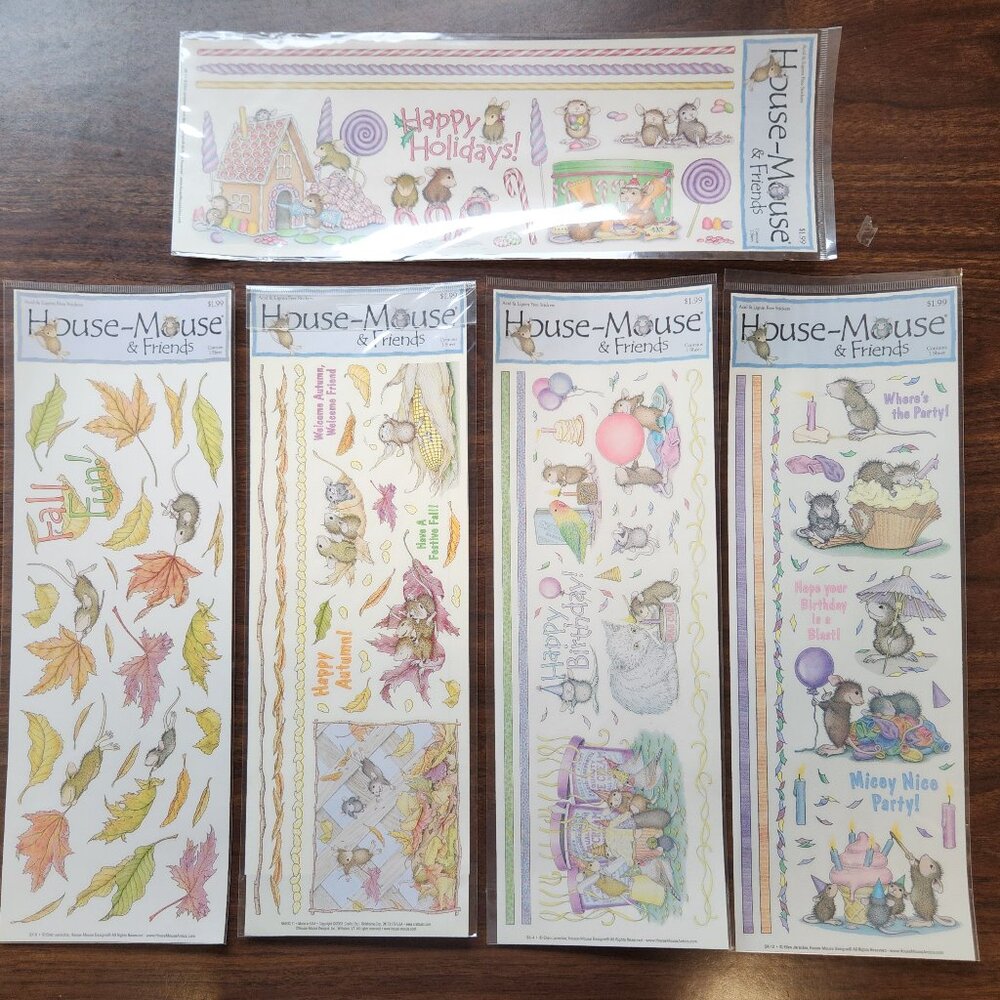 House-Mouse & Friends Stickers - Lot of 5 (Set Number 7)
